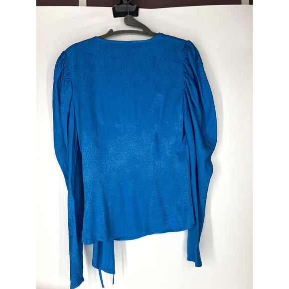 & other stories blue wrap blouse 4 - Picture 6 of 7